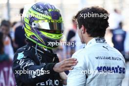 Lewis Hamilton (GBR), Mercedes AMG F1  Franco Colapinto (ARG), Williams   15.09.2024. Formula 1 World Championship, Rd 17, Azerbaijan Grand Prix, Baku Street Circuit, Azerbaijan, Race Day.