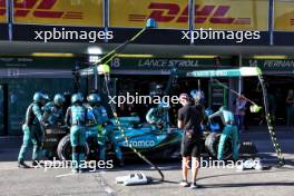 Lance Stroll (CDN) Aston Martin F1 Team AMR24 retired from the race. 15.09.2024. Formula 1 World Championship, Rd 17, Azerbaijan Grand Prix, Baku Street Circuit, Azerbaijan, Race Day.