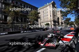 Oliver Bearman (GBR) Haas VF-24. 15.09.2024. Formula 1 World Championship, Rd 17, Azerbaijan Grand Prix, Baku Street Circuit, Azerbaijan, Race Day.