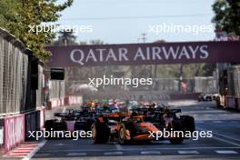 Oscar Piastri (AUS) McLaren MCL38 at the start of the race. 15.09.2024. Formula 1 World Championship, Rd 17, Azerbaijan Grand Prix, Baku Street Circuit, Azerbaijan, Race Day.