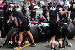 Pierre Gasly (FRA) Alpine F1 Team A524 in the pits. 14.09.2024. Formula 1 World Championship, Rd 17, Azerbaijan Grand Prix, Baku Street Circuit, Azerbaijan, Qualifying Day.