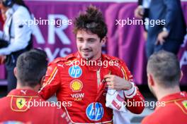 Pole sitter Charles Leclerc (MON) Ferrari in qualifying parc ferme. 14.09.2024. Formula 1 World Championship, Rd 17, Azerbaijan Grand Prix, Baku Street Circuit, Azerbaijan, Qualifying Day.