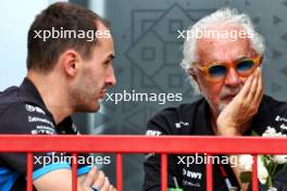 (L to R): Oliver Oakes (GBR) Alpine F1 Team Team Principal with Flavio Briatore (ITA) Alpine F1 Team Executive Advisor. 14.09.2024. Formula 1 World Championship, Rd 17, Azerbaijan Grand Prix, Baku Street Circuit, Azerbaijan, Qualifying Day.