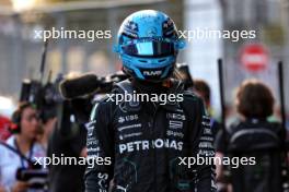 George Russell (GBR) Mercedes AMG F1 in qualifying parc ferme. 14.09.2024. Formula 1 World Championship, Rd 17, Azerbaijan Grand Prix, Baku Street Circuit, Azerbaijan, Qualifying Day.