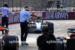 Franco Colapinto (ARG) Williams Racing FW46 in qualifying parc ferme. 14.09.2024. Formula 1 World Championship, Rd 17, Azerbaijan Grand Prix, Baku Street Circuit, Azerbaijan, Qualifying Day.