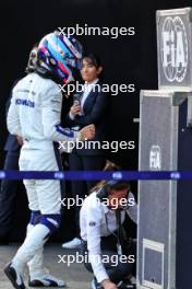 Franco Colapinto (ARG) Williams Racing in qualifying parc ferme. 14.09.2024. Formula 1 World Championship, Rd 17, Azerbaijan Grand Prix, Baku Street Circuit, Azerbaijan, Qualifying Day.