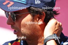 Sergio Perez (MEX) Red Bull Racing on the drivers' parade. 15.09.2024. Formula 1 World Championship, Rd 17, Azerbaijan Grand Prix, Baku Street Circuit, Azerbaijan, Race Day.