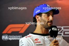 Daniel Ricciardo (AUS) RB in the FIA Press Conference. 12.09.2024. Formula 1 World Championship, Rd 17, Azerbaijan Grand Prix, Baku Street Circuit, Azerbaijan, Preparation Day.