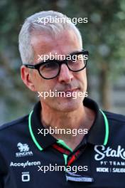 Alessandro Alunni Bravi (ITA) Sauber Managing Director and Team Representative. 12.09.2024. Formula 1 World Championship, Rd 17, Azerbaijan Grand Prix, Baku Street Circuit, Azerbaijan, Preparation Day.