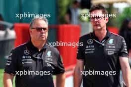 (L to R): Ron Meadows (GBR) Mercedes AMG F1 Sporting Director with Andrew Shovlin (GBR) Mercedes AMG F1 Trackside Engineering Director. 12.09.2024. Formula 1 World Championship, Rd 17, Azerbaijan Grand Prix, Baku Street Circuit, Azerbaijan, Preparation Day.