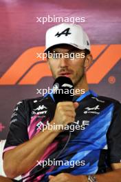 Pierre Gasly (FRA) Alpine F1 Team in the FIA Press Conference. 12.09.2024. Formula 1 World Championship, Rd 17, Azerbaijan Grand Prix, Baku Street Circuit, Azerbaijan, Preparation Day.