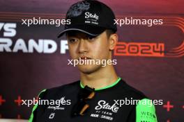 Zhou Guanyu (CHN) Sauber in the FIA Press Conference. 12.09.2024. Formula 1 World Championship, Rd 17, Azerbaijan Grand Prix, Baku Street Circuit, Azerbaijan, Preparation Day.