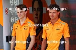 (L to R): Oscar Piastri (AUS) McLaren with team mate Lando Norris (GBR) McLaren. 12.09.2024. Formula 1 World Championship, Rd 17, Azerbaijan Grand Prix, Baku Street Circuit, Azerbaijan, Preparation Day.