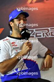 Daniel Ricciardo (AUS) RB in the FIA Press Conference. 12.09.2024. Formula 1 World Championship, Rd 17, Azerbaijan Grand Prix, Baku Street Circuit, Azerbaijan, Preparation Day.