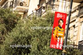 Circuit atmosphere - Oscar Piastri (AUS) McLaren official banner. 12.09.2024. Formula 1 World Championship, Rd 17, Azerbaijan Grand Prix, Baku Street Circuit, Azerbaijan, Preparation Day.