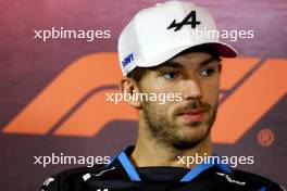 Pierre Gasly (FRA) Alpine F1 Team in the FIA Press Conference. 12.09.2024. Formula 1 World Championship, Rd 17, Azerbaijan Grand Prix, Baku Street Circuit, Azerbaijan, Preparation Day.