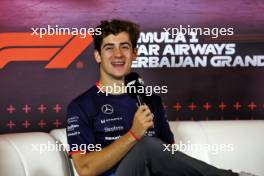 Franco Colapinto (ARG) Williams Racing in the FIA Press Conference. 12.09.2024. Formula 1 World Championship, Rd 17, Azerbaijan Grand Prix, Baku Street Circuit, Azerbaijan, Preparation Day.