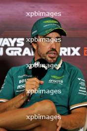 Fernando Alonso (ESP) Aston Martin F1 Team in the FIA Press Conference. 12.09.2024. Formula 1 World Championship, Rd 17, Azerbaijan Grand Prix, Baku Street Circuit, Azerbaijan, Preparation Day.