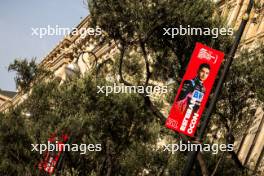 Circuit atmosphere - Esteban Ocon (FRA) Alpine F1 Team official banner. 12.09.2024. Formula 1 World Championship, Rd 17, Azerbaijan Grand Prix, Baku Street Circuit, Azerbaijan, Preparation Day.