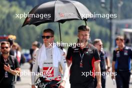 Nico Hulkenberg (GER) Haas F1 Team on the grid. 28.07.2024. Formula 1 World Championship, Rd 14, Belgian Grand Prix, Spa Francorchamps, Belgium, Race Day.