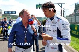 (L to R): Martin Brundle (GBR) Sky Sports F1 Commentator with Alexander Albon (THA) Williams Racing on the grid. 28.07.2024. Formula 1 World Championship, Rd 14, Belgian Grand Prix, Spa Francorchamps, Belgium, Race Day.