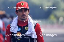 Charles Leclerc (MON) Ferrari on the grid. 28.07.2024. Formula 1 World Championship, Rd 14, Belgian Grand Prix, Spa Francorchamps, Belgium, Race Day.