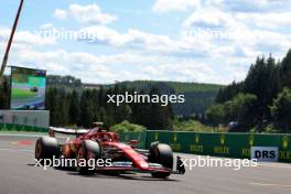 Carlos Sainz Jr (ESP) Ferrari SF-24 on the grid. 28.07.2024. Formula 1 World Championship, Rd 14, Belgian Grand Prix, Spa Francorchamps, Belgium, Race Day.