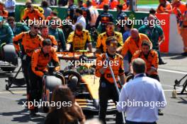 Lando Norris (GBR) McLaren MCL38 on the grid. 28.07.2024. Formula 1 World Championship, Rd 14, Belgian Grand Prix, Spa Francorchamps, Belgium, Race Day.