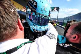 Race winner George Russell (GBR) Mercedes AMG F1 celebrates in parc ferme. 28.07.2024. Formula 1 World Championship, Rd 14, Belgian Grand Prix, Spa Francorchamps, Belgium, Race Day.