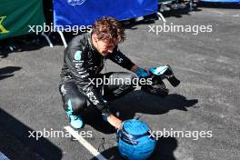 Race winner George Russell (GBR) Mercedes AMG F1 celebrates in parc ferme. 28.07.2024. Formula 1 World Championship, Rd 14, Belgian Grand Prix, Spa Francorchamps, Belgium, Race Day.