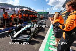 Lewis Hamilton (GBR) Mercedes AMG F1 W15 enters parc ferme. 28.07.2024. Formula 1 World Championship, Rd 14, Belgian Grand Prix, Spa Francorchamps, Belgium, Race Day.