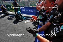 Race winner George Russell (GBR) Mercedes AMG F1 celebrates in parc ferme. 28.07.2024. Formula 1 World Championship, Rd 14, Belgian Grand Prix, Spa Francorchamps, Belgium, Race Day.