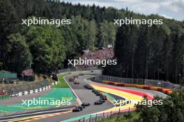 Charles Leclerc (MON) Ferrari SF-24 leads at the start of the race. 28.07.2024. Formula 1 World Championship, Rd 14, Belgian Grand Prix, Spa Francorchamps, Belgium, Race Day.