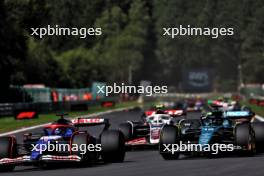 (L to R): Daniel Ricciardo (AUS) RB VCARB 01 and Lance Stroll (CDN) Aston Martin F1 Team AMR24. 28.07.2024. Formula 1 World Championship, Rd 14, Belgian Grand Prix, Spa Francorchamps, Belgium, Race Day.