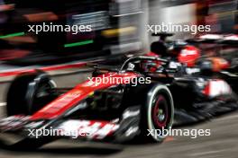 Esteban Ocon (FRA) Alpine F1 Team A524 makes a pit stop. 28.07.2024. Formula 1 World Championship, Rd 14, Belgian Grand Prix, Spa Francorchamps, Belgium, Race Day.