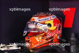 The helmet of Max Verstappen (NLD) Red Bull Racing. 27.07.2024. Formula 1 World Championship, Rd 14, Belgian Grand Prix, Spa Francorchamps, Belgium, Qualifying Day.
