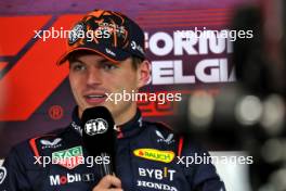 Max Verstappen (NLD) Red Bull Racing in the post qualifying FIA Press Conference. 27.07.2024. Formula 1 World Championship, Rd 14, Belgian Grand Prix, Spa Francorchamps, Belgium, Qualifying Day.