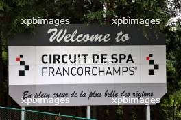 Circuit atmosphere - track sign. 27.07.2024. Formula 1 World Championship, Rd 14, Belgian Grand Prix, Spa Francorchamps, Belgium, Qualifying Day.