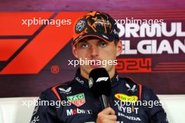 Max Verstappen (NLD) Red Bull Racing in the post qualifying FIA Press Conference. 27.07.2024. Formula 1 World Championship, Rd 14, Belgian Grand Prix, Spa Francorchamps, Belgium, Qualifying Day.
