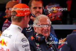 Dr Helmut Marko (AUT) Red Bull Motorsport Consultant and Max Verstappen (NLD) Red Bull Racing. 27.07.2024. Formula 1 World Championship, Rd 14, Belgian Grand Prix, Spa Francorchamps, Belgium, Qualifying Day.