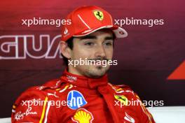 Charles Leclerc (MON) Ferrari in the post qualifying FIA Press Conference. 27.07.2024. Formula 1 World Championship, Rd 14, Belgian Grand Prix, Spa Francorchamps, Belgium, Qualifying Day.