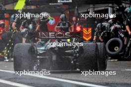 George Russell (GBR) Mercedes AMG F1 W15 in the pits. 27.07.2024. Formula 1 World Championship, Rd 14, Belgian Grand Prix, Spa Francorchamps, Belgium, Qualifying Day.