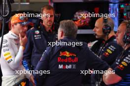 (L to R): Max Verstappen (NLD) Red Bull Racing with Christian Horner (GBR) Red Bull Racing Team Principal and Gianpiero Lambiase (ITA) Red Bull Racing Engineer. 27.07.2024. Formula 1 World Championship, Rd 14, Belgian Grand Prix, Spa Francorchamps, Belgium, Qualifying Day.