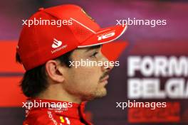 Charles Leclerc (MON) Ferrari in the post qualifying FIA Press Conference. 27.07.2024. Formula 1 World Championship, Rd 14, Belgian Grand Prix, Spa Francorchamps, Belgium, Qualifying Day.