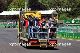 Esteban Ocon (FRA) Alpine F1 Team on the drivers' parade. 28.07.2024. Formula 1 World Championship, Rd 14, Belgian Grand Prix, Spa Francorchamps, Belgium, Race Day.