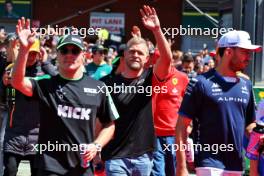 Kevin Magnussen (DEN) Haas F1 Team on the drivers' parade. 28.07.2024. Formula 1 World Championship, Rd 14, Belgian Grand Prix, Spa Francorchamps, Belgium, Race Day.