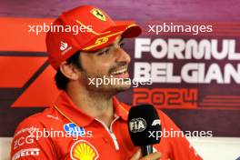 Carlos Sainz Jr (ESP) Ferrari in the FIA Press Conference. 25.07.2024. Formula 1 World Championship, Rd 14, Belgian Grand Prix, Spa Francorchamps, Belgium, Preparation Day.