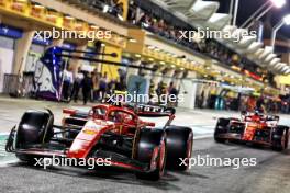 Carlos Sainz Jr (ESP) Ferrari SF-24 leaves the pits. 01.03.2024. Formula 1 World Championship, Rd 1, Bahrain Grand Prix, Sakhir, Bahrain, Qualifying Day.
