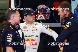 Max Verstappen (NLD) Red Bull Racing with Christian Horner (GBR) Red Bull Racing Team Principal. 01.03.2024. Formula 1 World Championship, Rd 1, Bahrain Grand Prix, Sakhir, Bahrain, Qualifying Day.