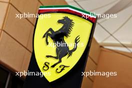 Ferrari logo. 29.02.2024. Formula 1 World Championship, Rd 1, Bahrain Grand Prix, Sakhir, Bahrain, Practice Day